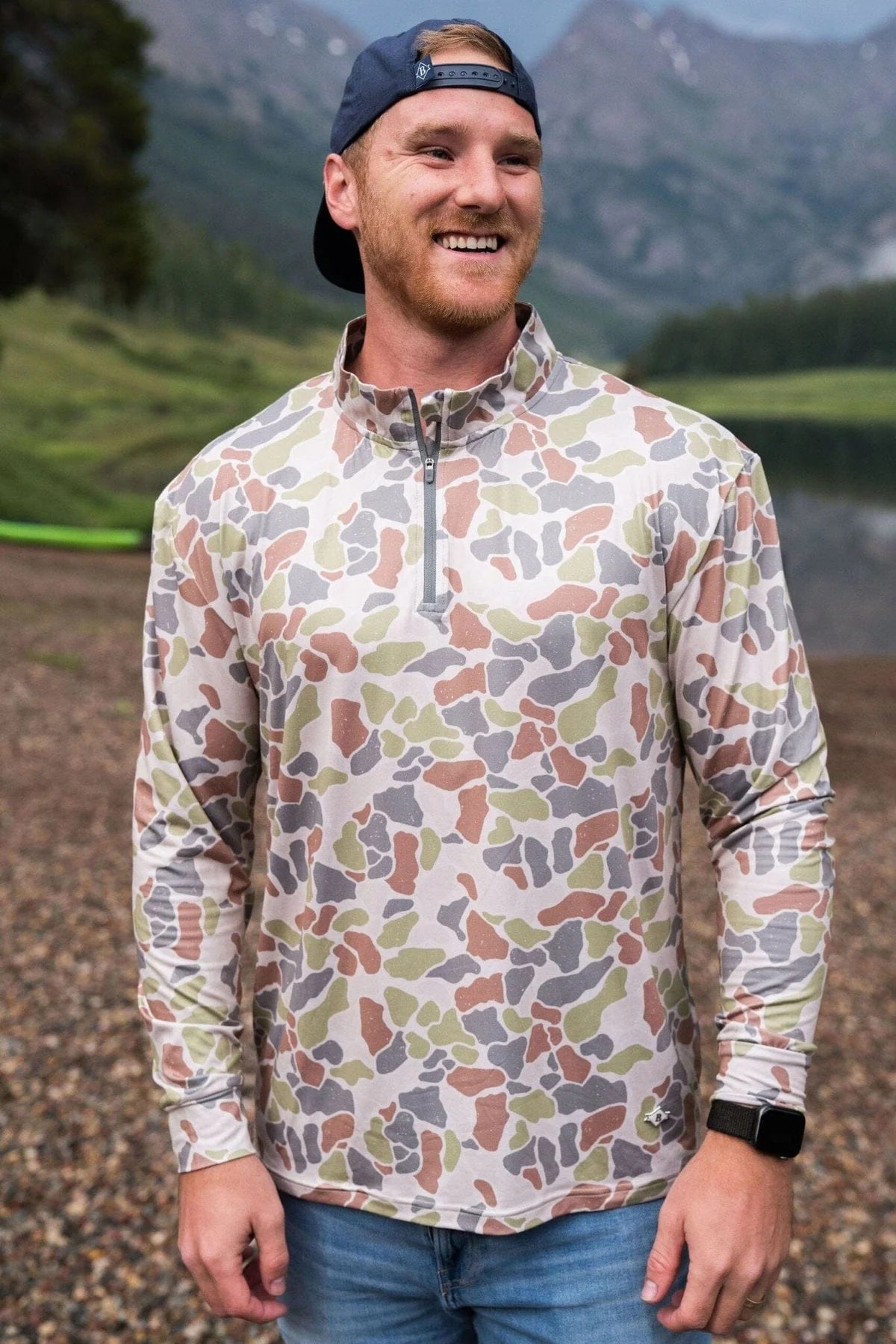 Performance Quarter Zip - driftwood Camo