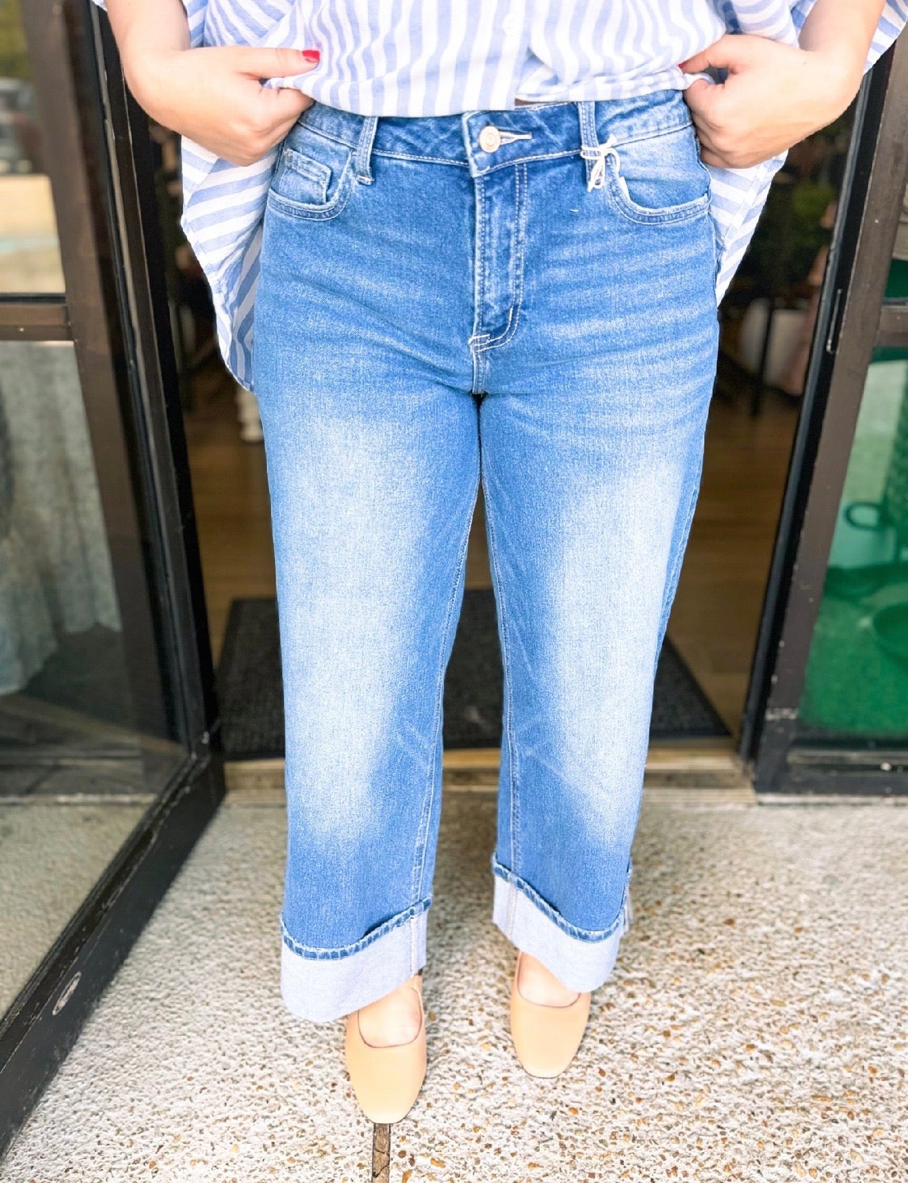 Call You Out Mid Rise Denim