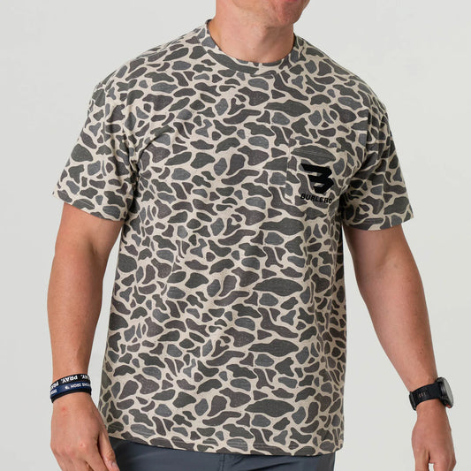 Classic deer camo Flying B Pocket Tee
