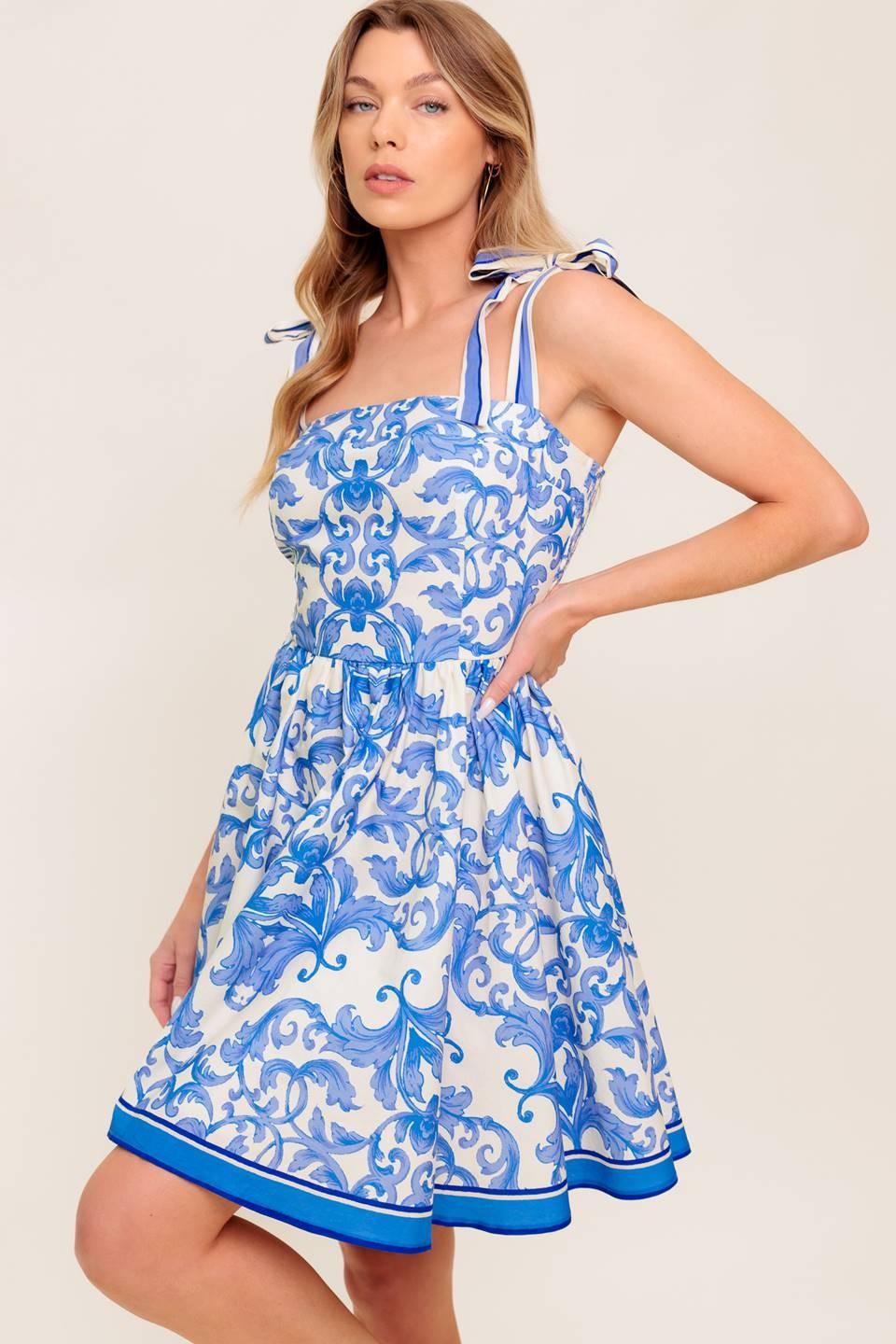 Not Alone Mini-Ivory/Blue