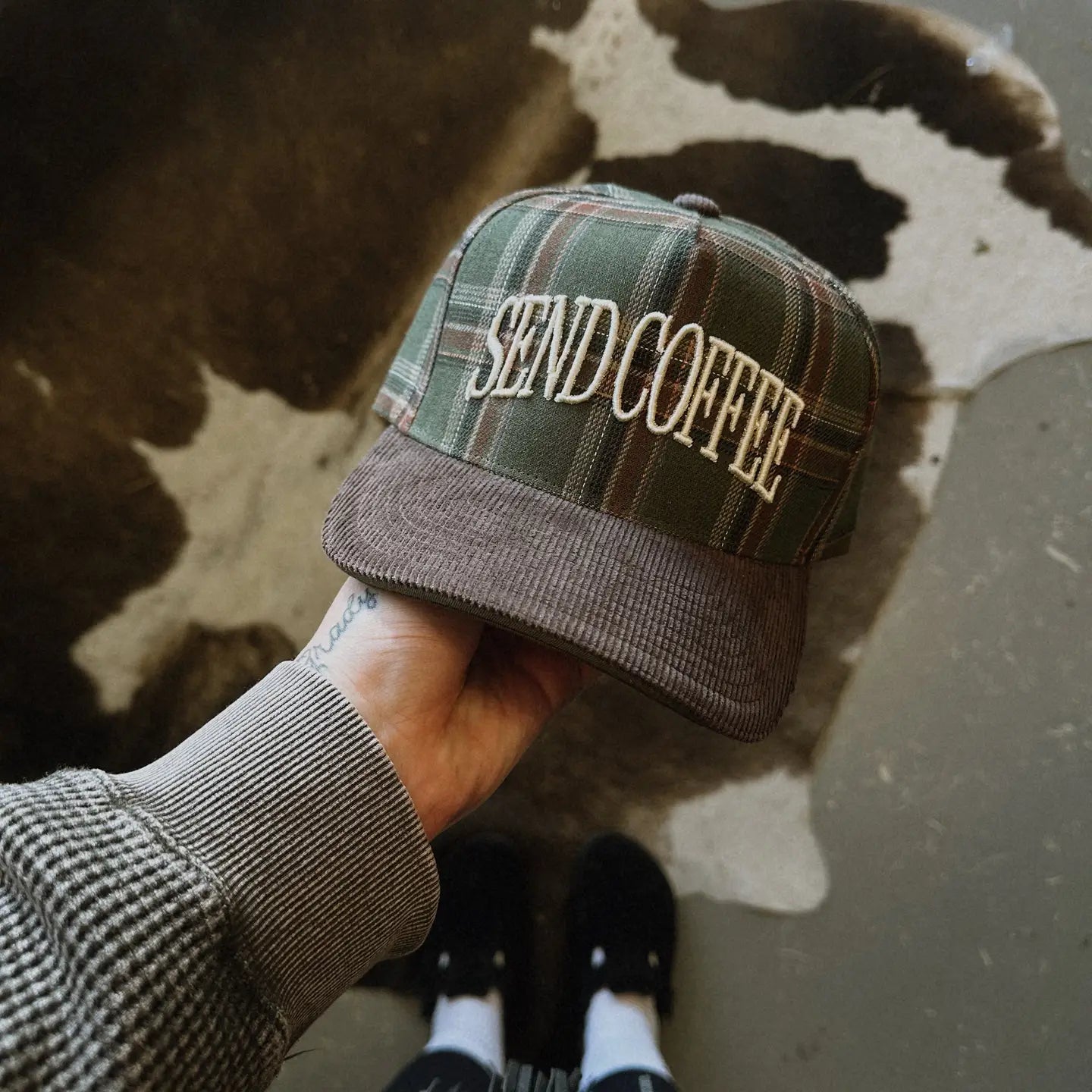 Send Coffee Corduroy Trucker