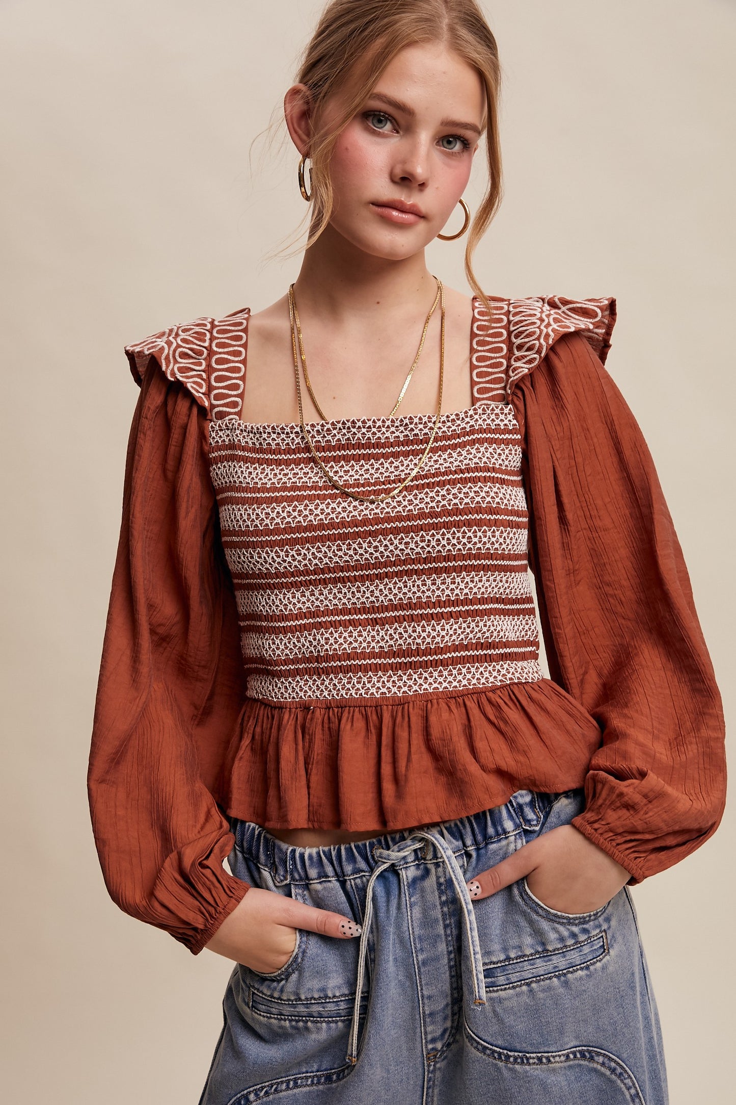 Megan Top-Terracotta