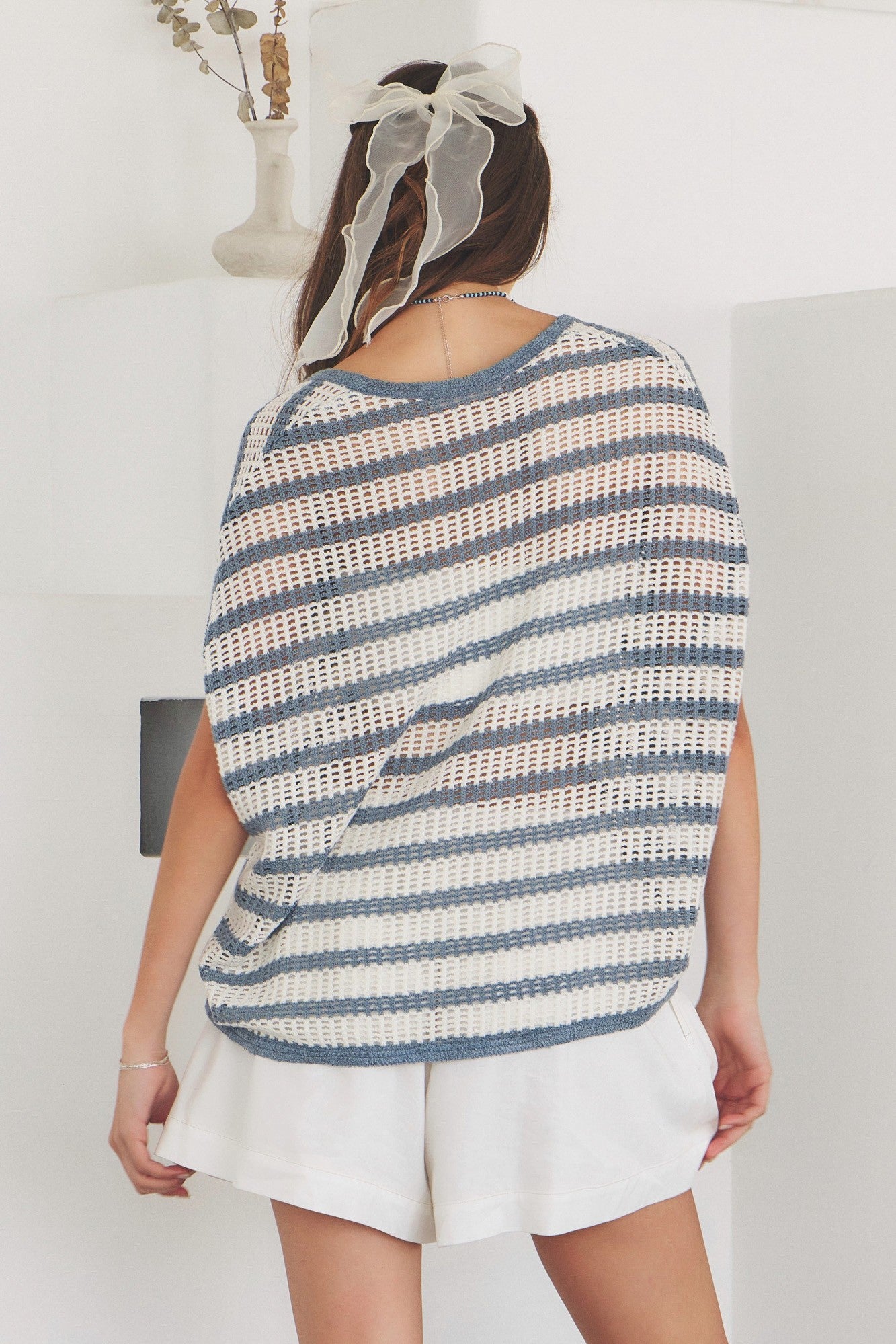 Oversized V Neck Sweater Top