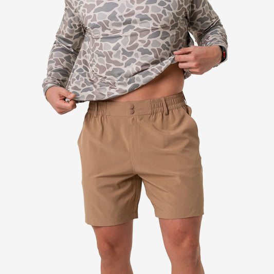 Everyday Short - 7” Inseam - Desert Tan w/ Flying Ducks Green Pocket