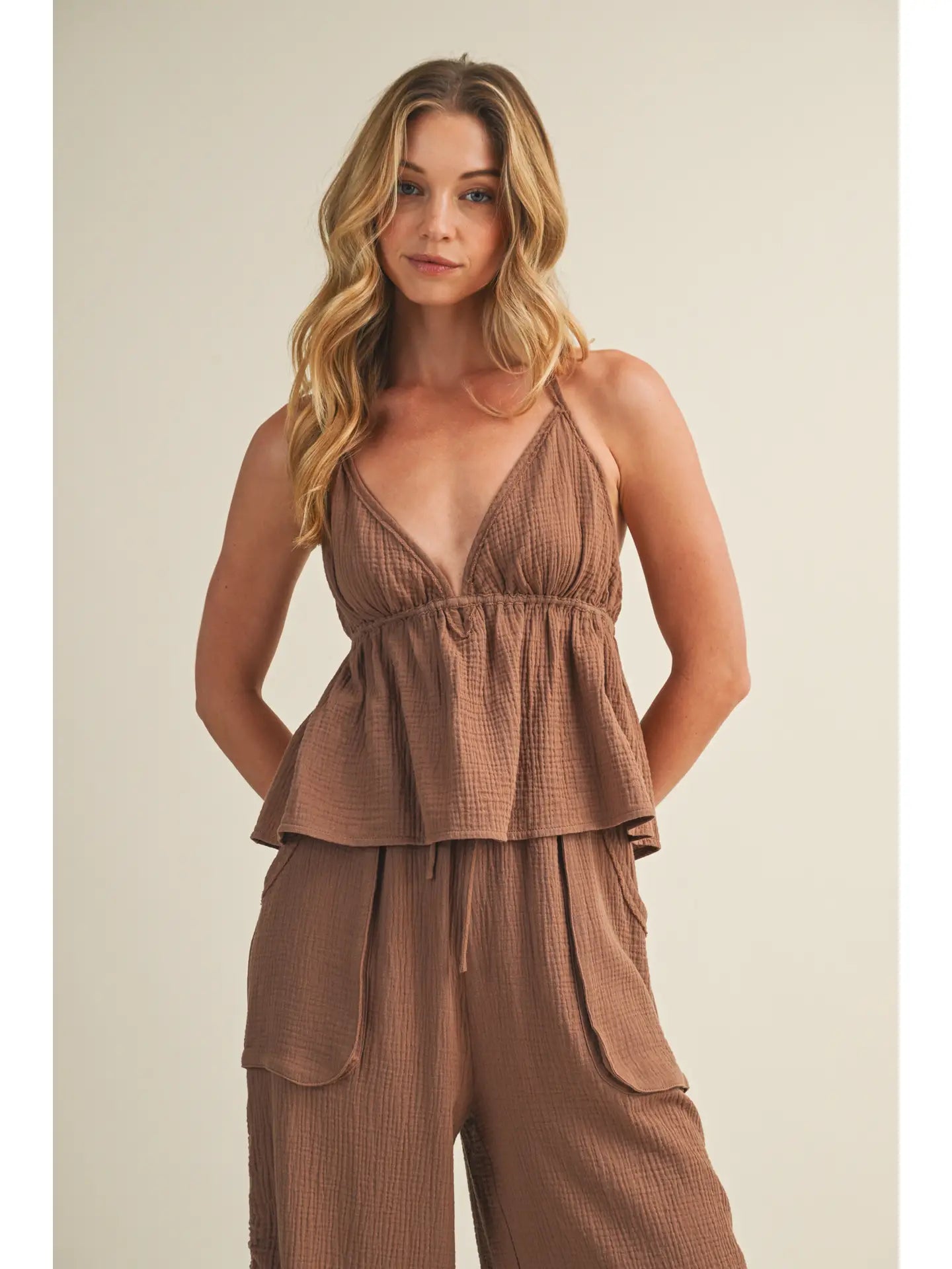 Maria Halter Top - tiramisu
