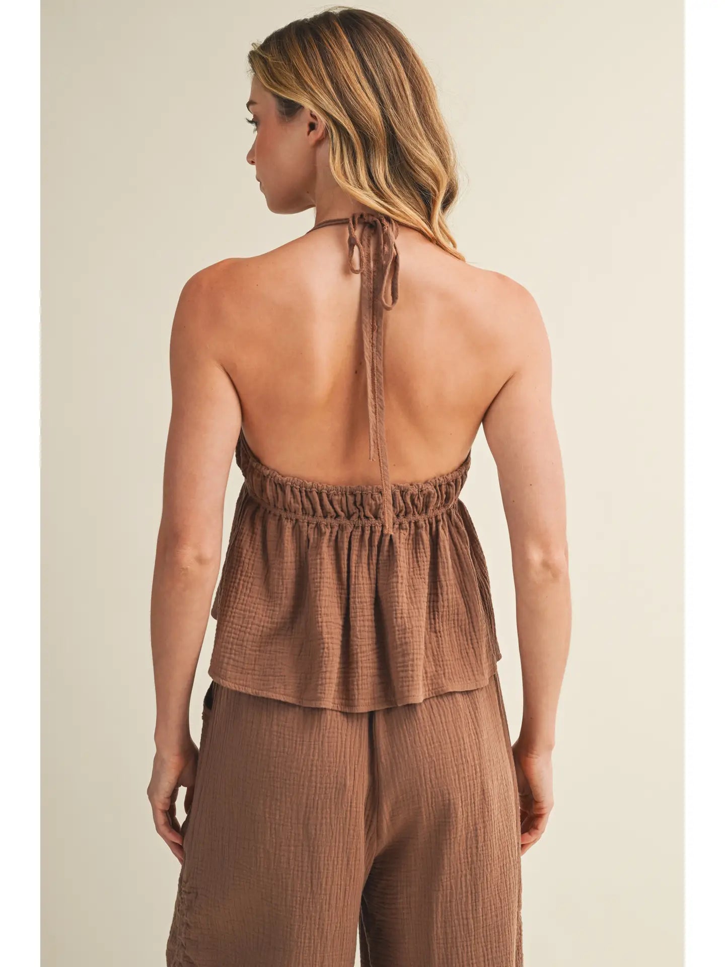 Maria Halter Top - tiramisu
