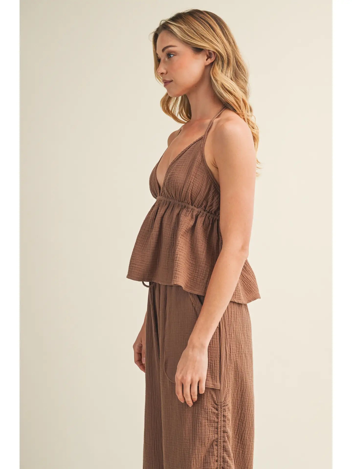 Maria Halter Top - tiramisu