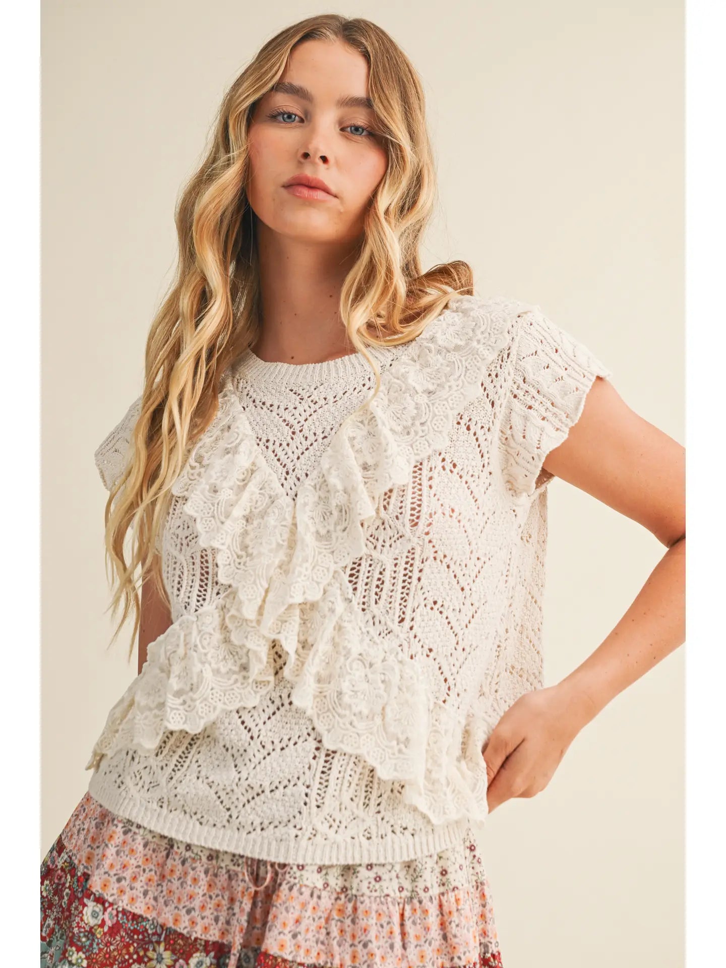 Gibson Lace Top - Natural