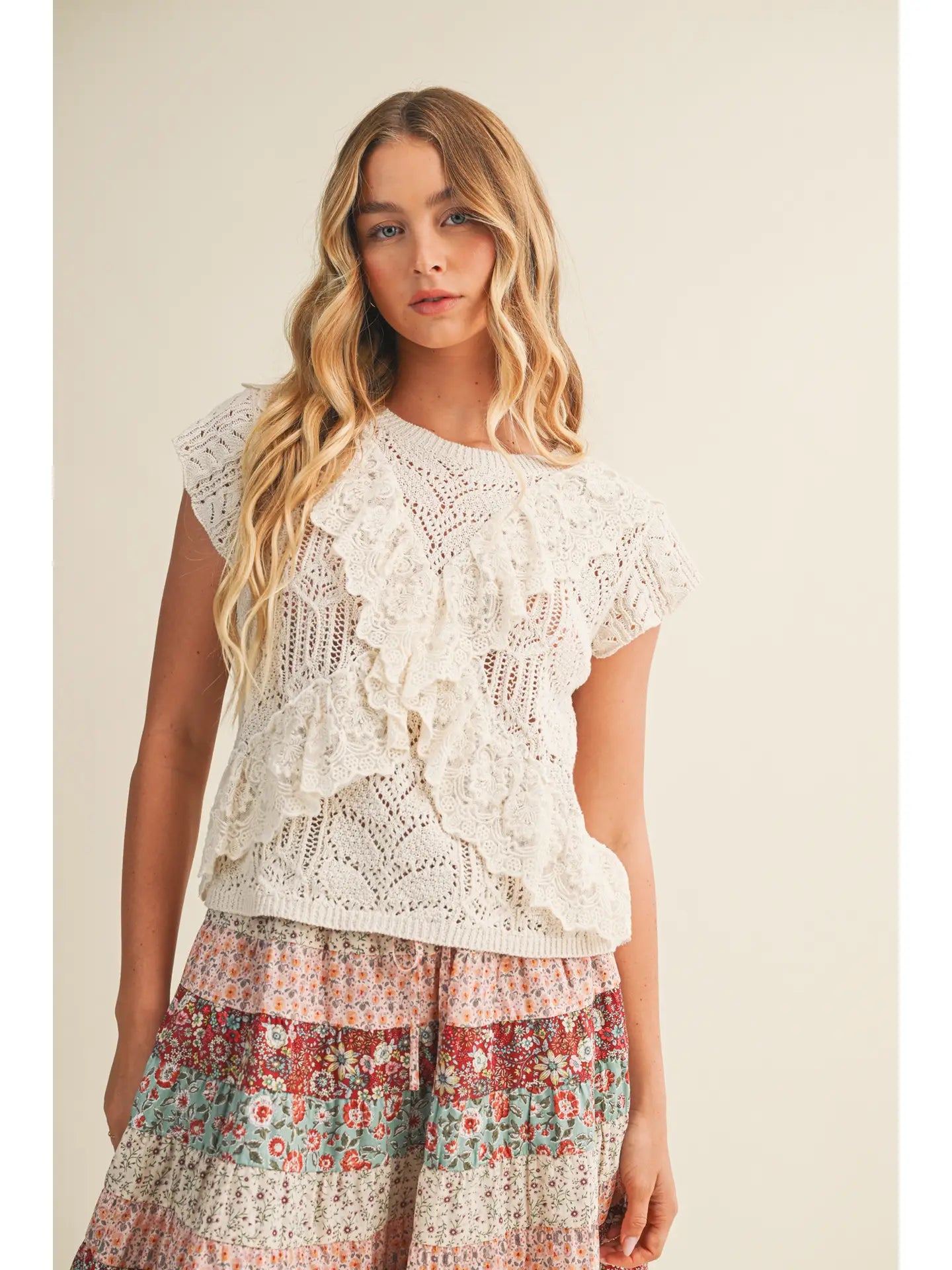 Gibson Lace Top - Natural