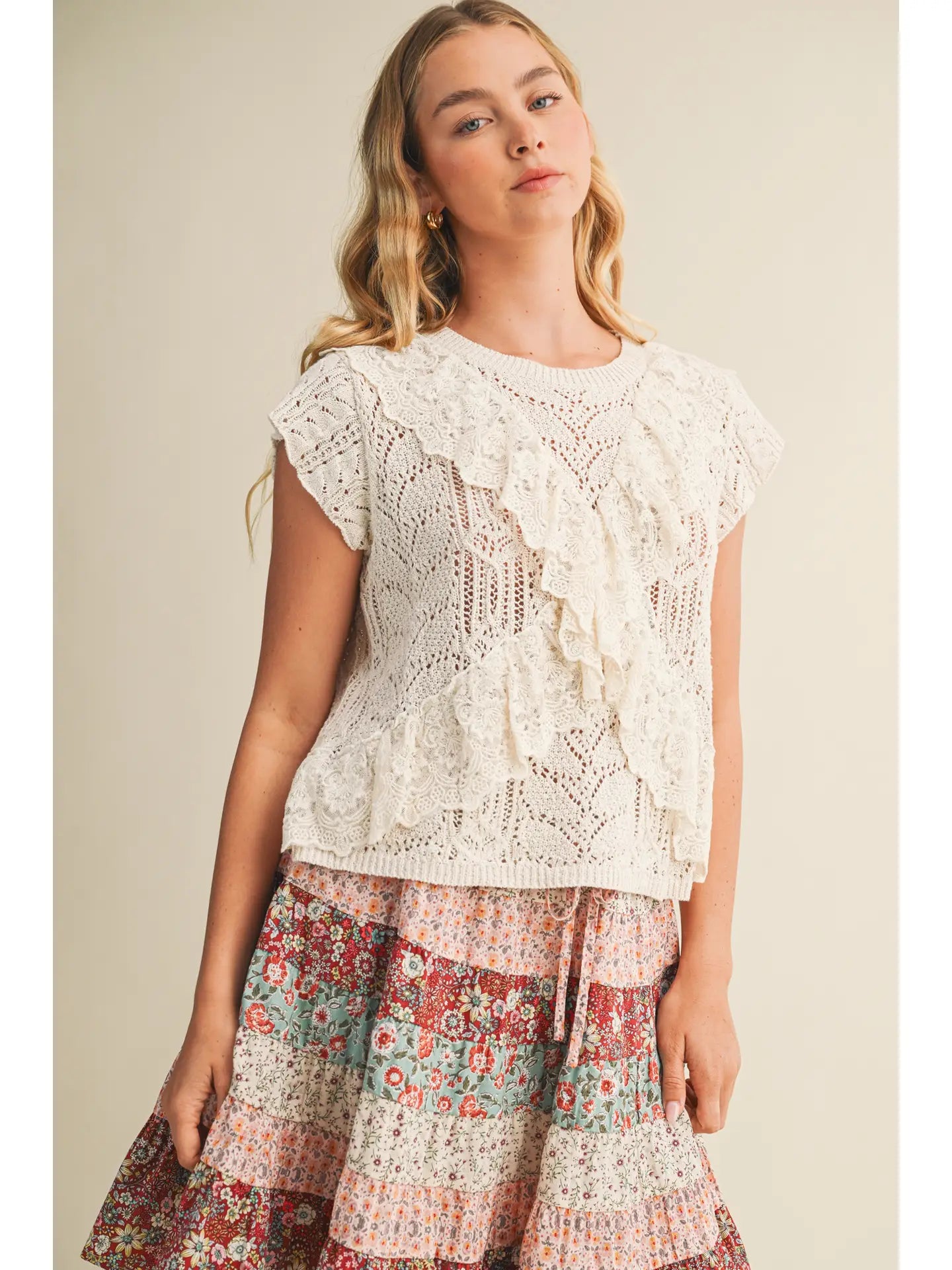 Gibson Lace Top - Natural