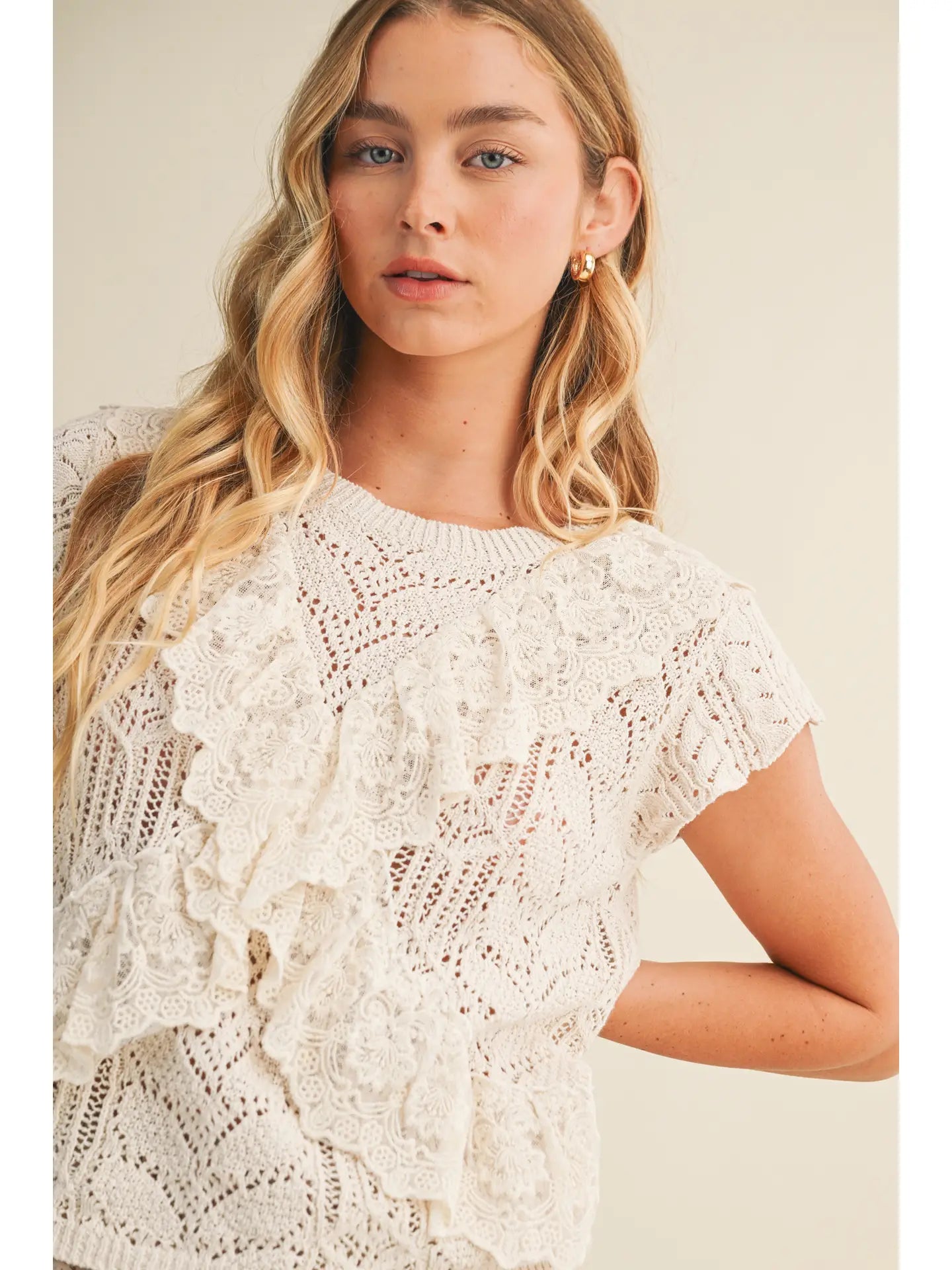 Gibson Lace Top - Natural