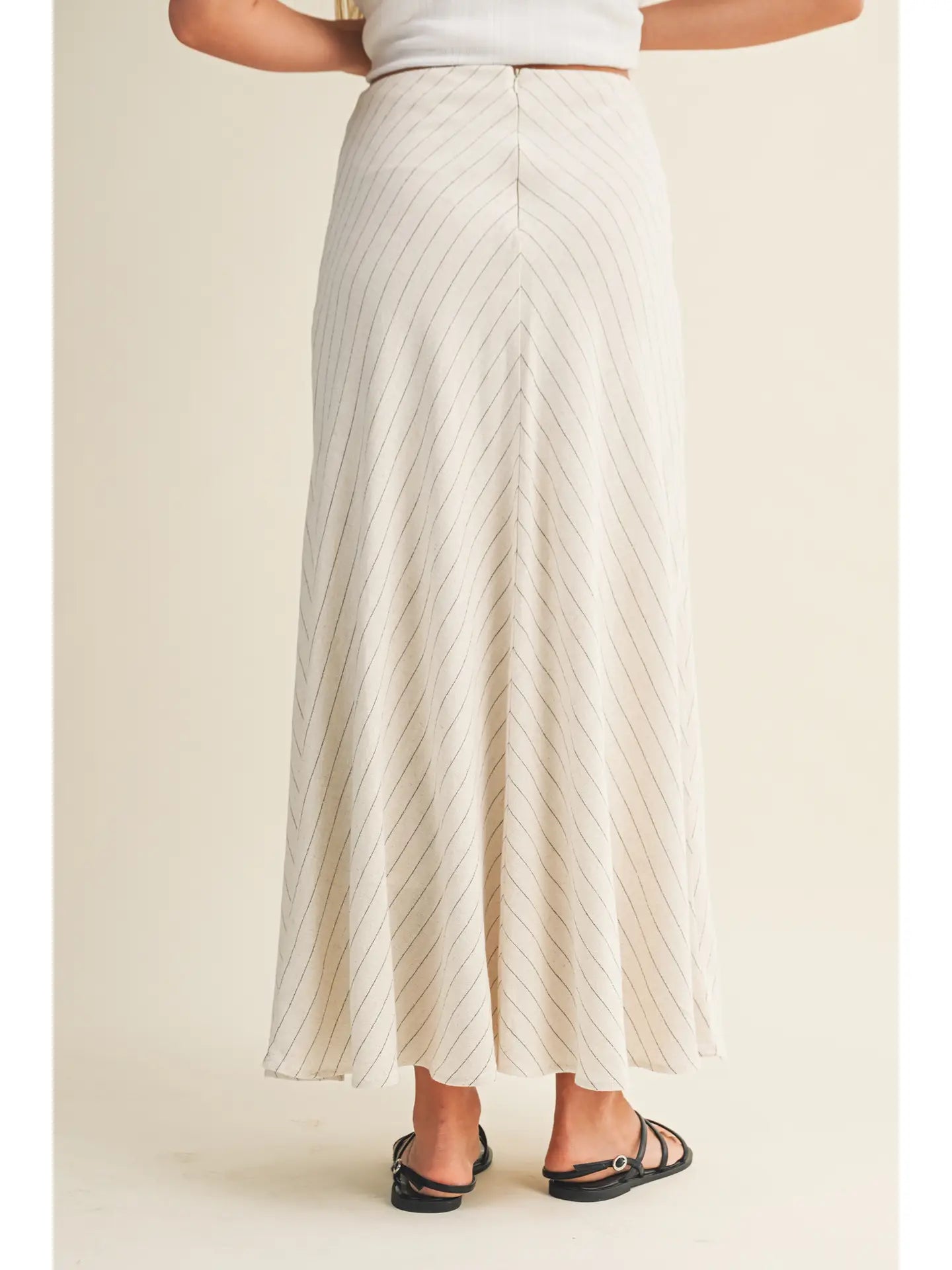 Ansley Chevron Skirt - off white