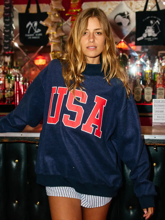 USA/FLAG Reversible Mockneck - NAVY