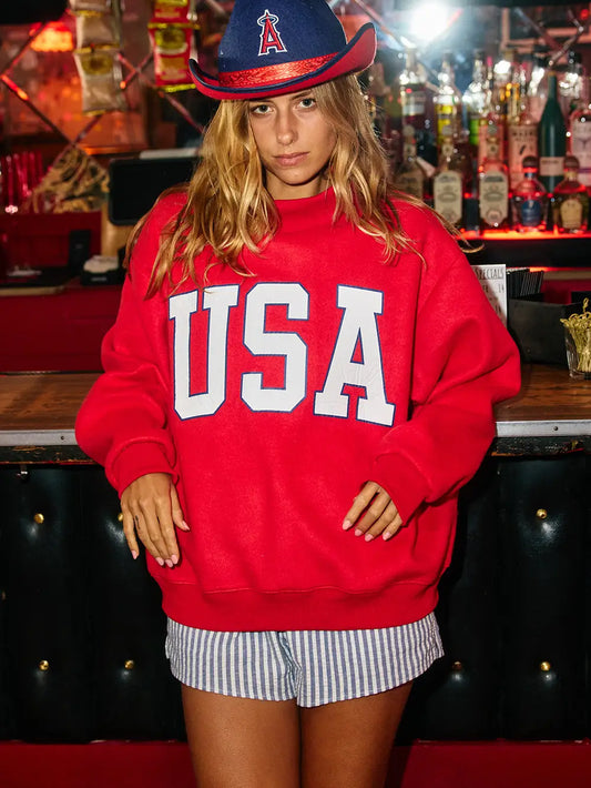 USA/FLAG Reversible Mockneck - RED