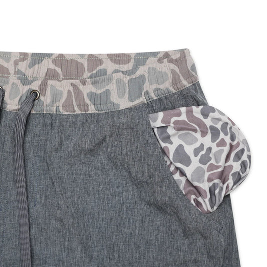 Athletic Shorts-Grizzly Grey-Classic Deer Camo Liner