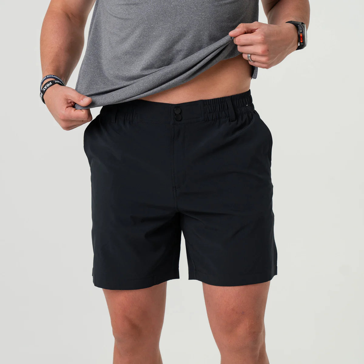 Athletic Shorts-Matte Black-Retro Duck Camo Liner