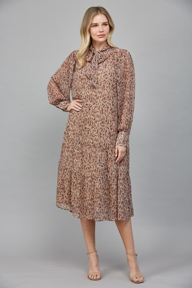 Make Me Midi-Brown Multi