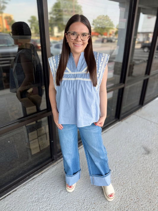 Last Call Top - chambray