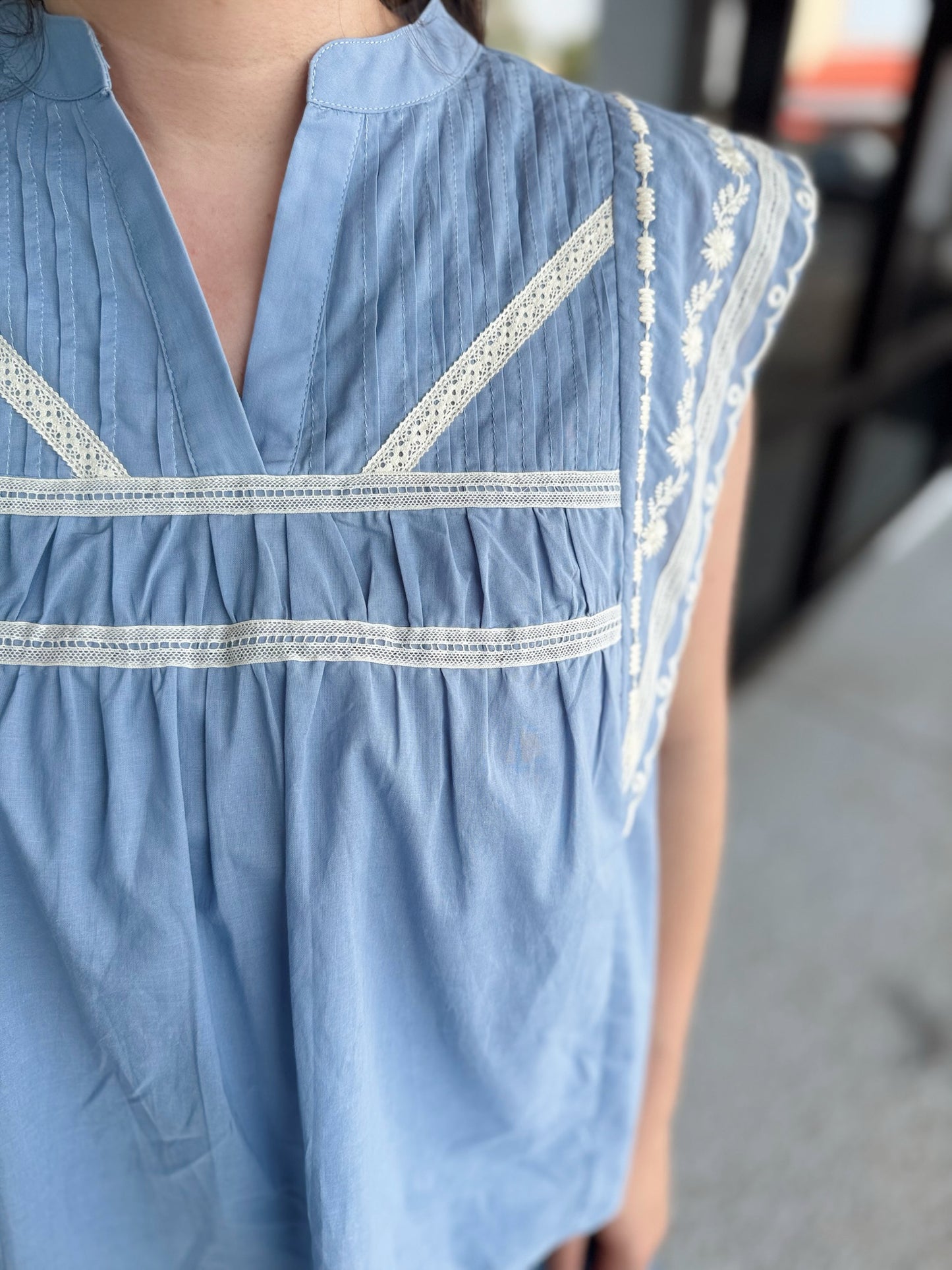Last Call Top - chambray
