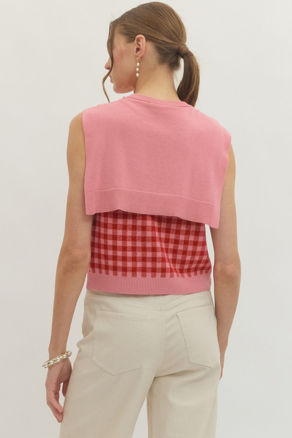 Wrapped Away Top - pink/red mix