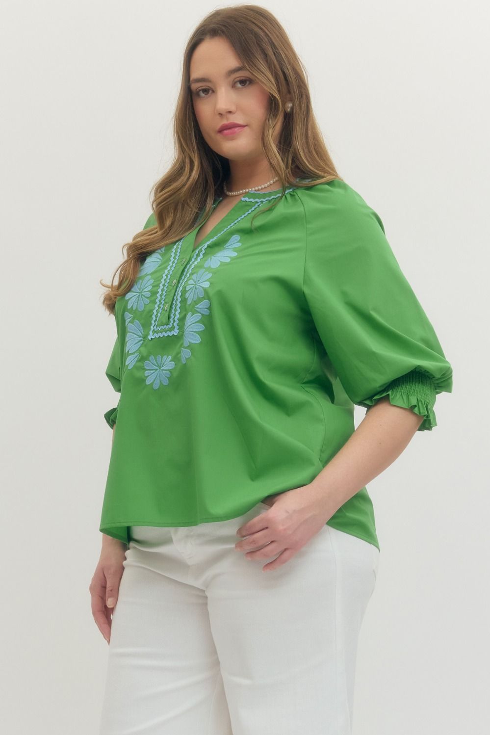 Avery Please Top - green