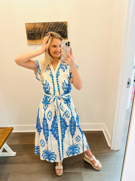 First Love Midi-Cream/Blue