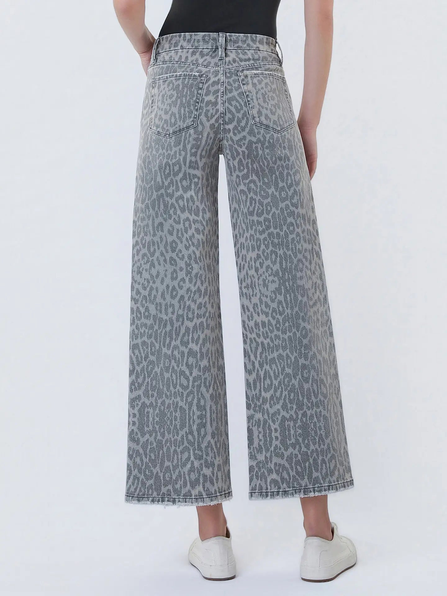 Grey Leopard Denim