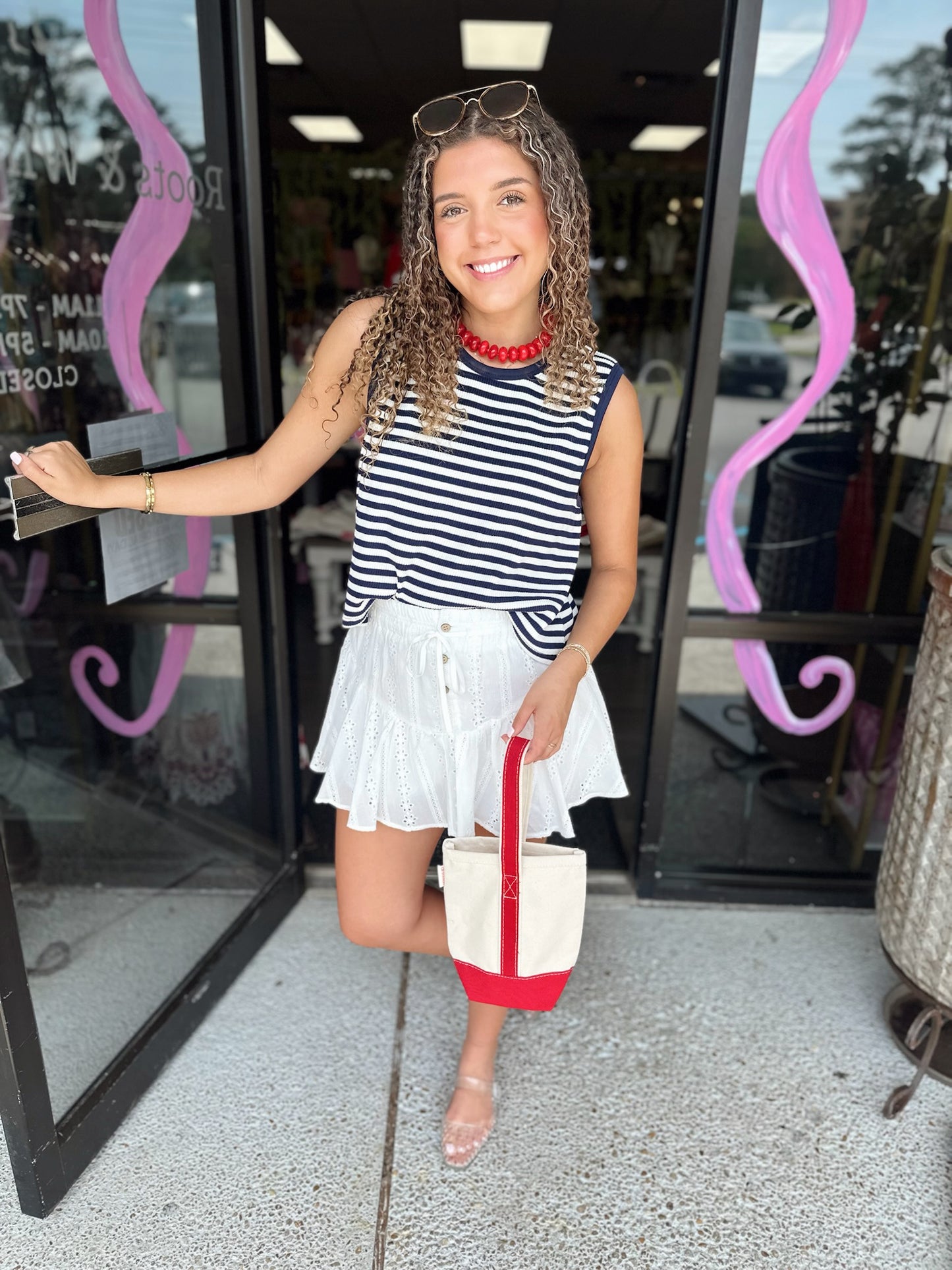 Eyelet Babe Skort - off white