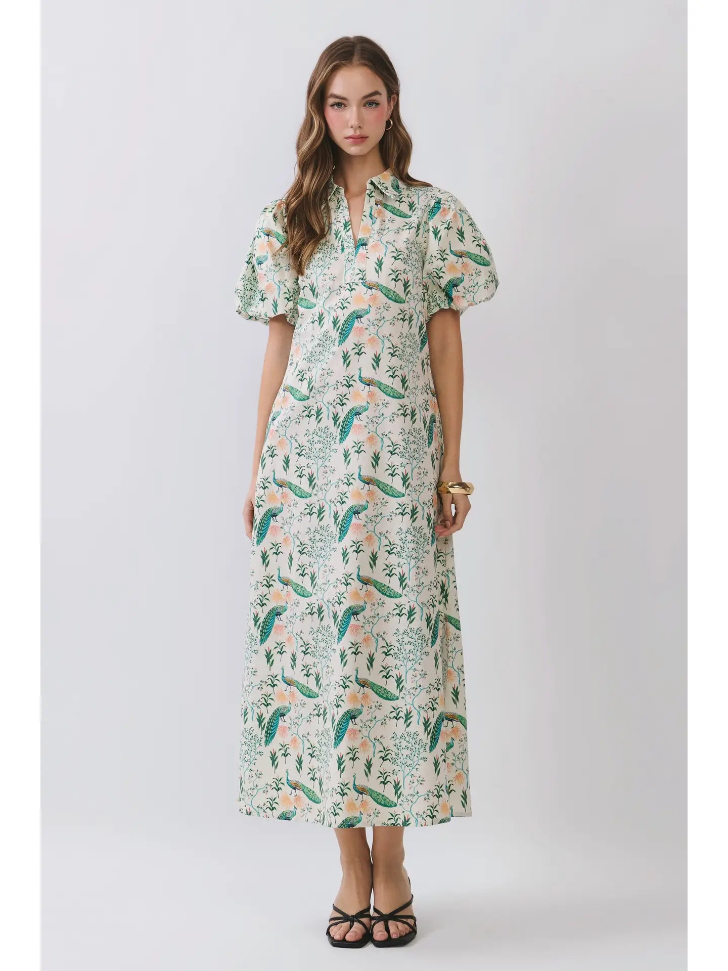 Peacock Midi - Cream mix