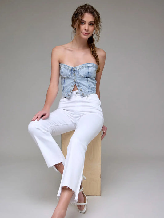 White Clean Step Denim