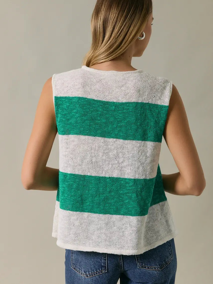 Izzy Baby Top - white/green