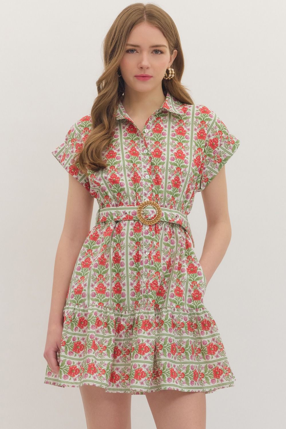 Belted Gardens Mini- Red