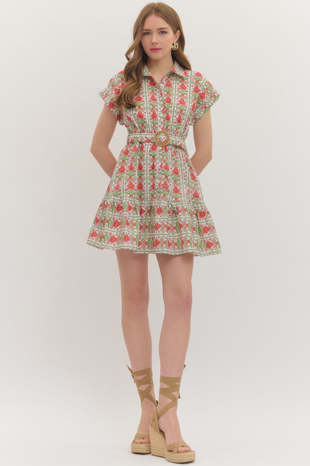 Belted Gardens Mini- Red