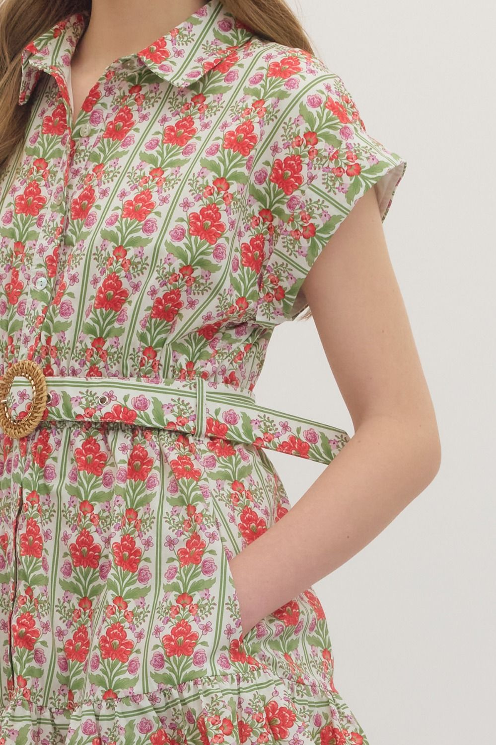 Belted Gardens Mini- Red