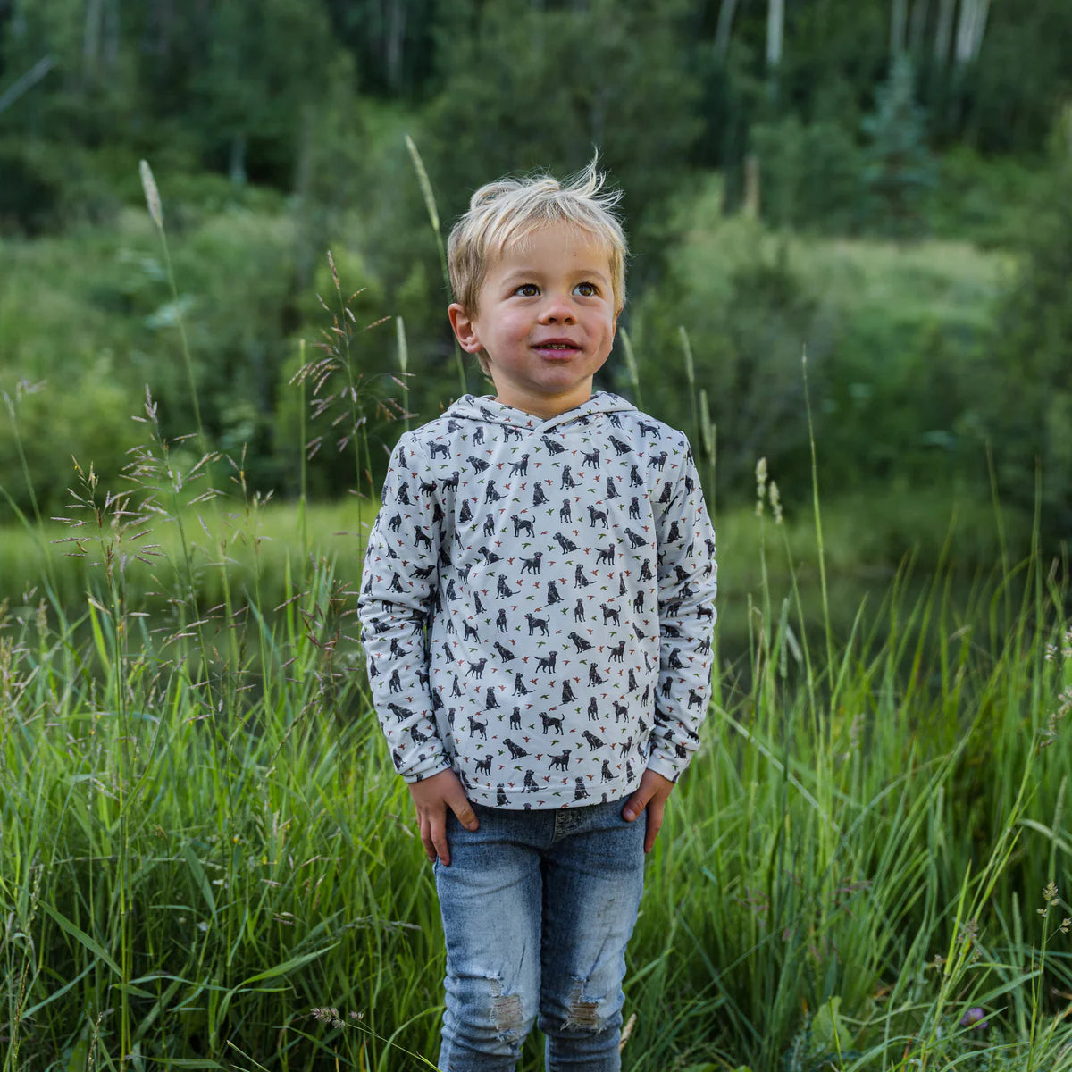 Youth Performance Ducks and Dogs Hoodie