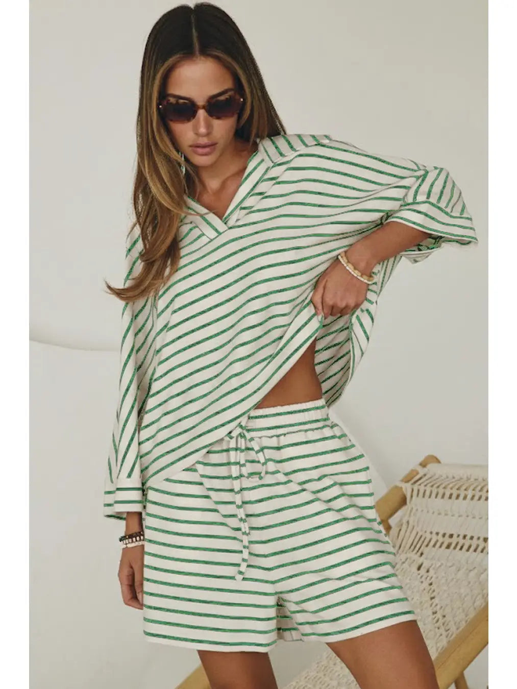 Chandler Stripe Set - green