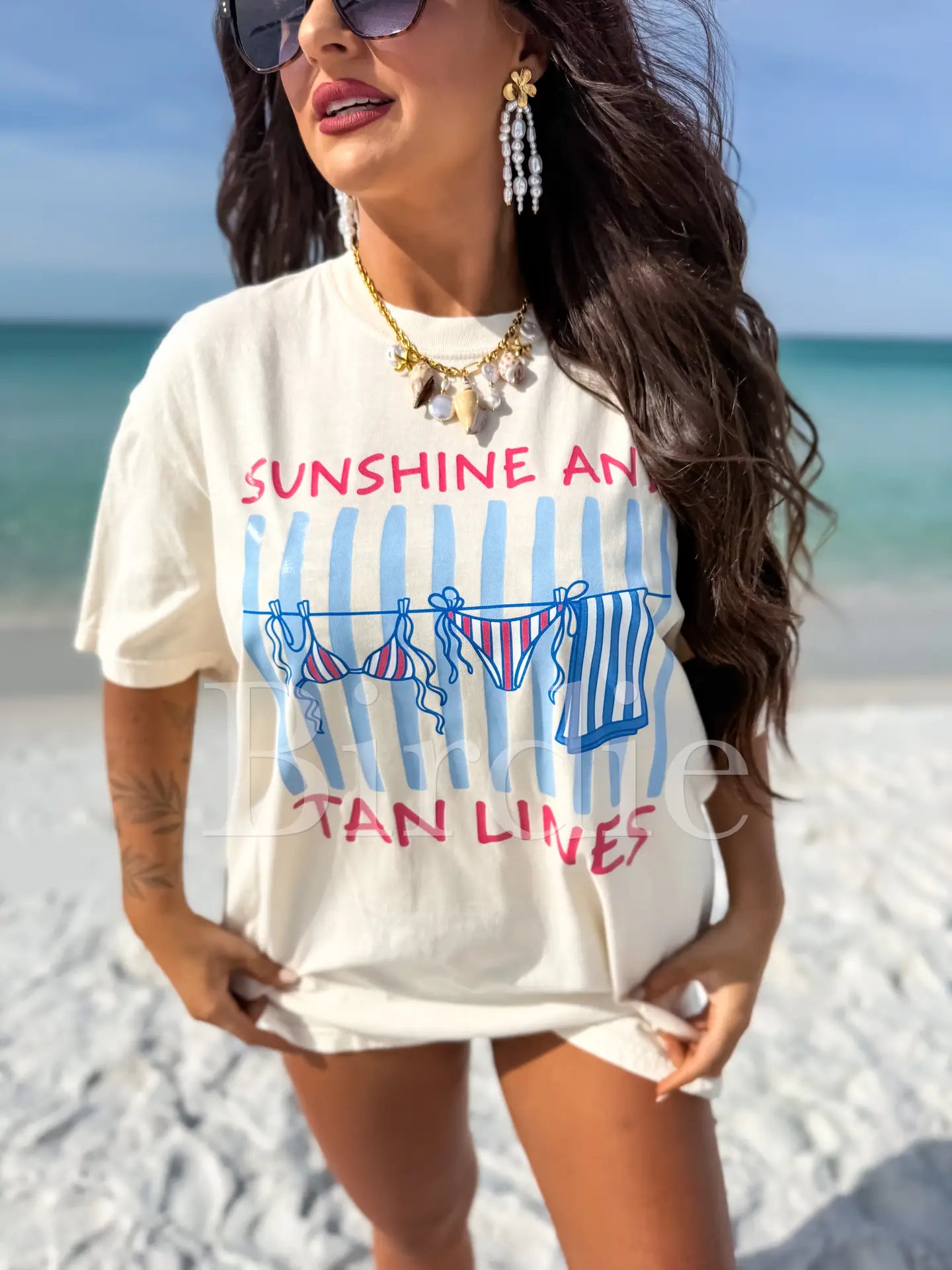 Sunlines and Tanlines Tee