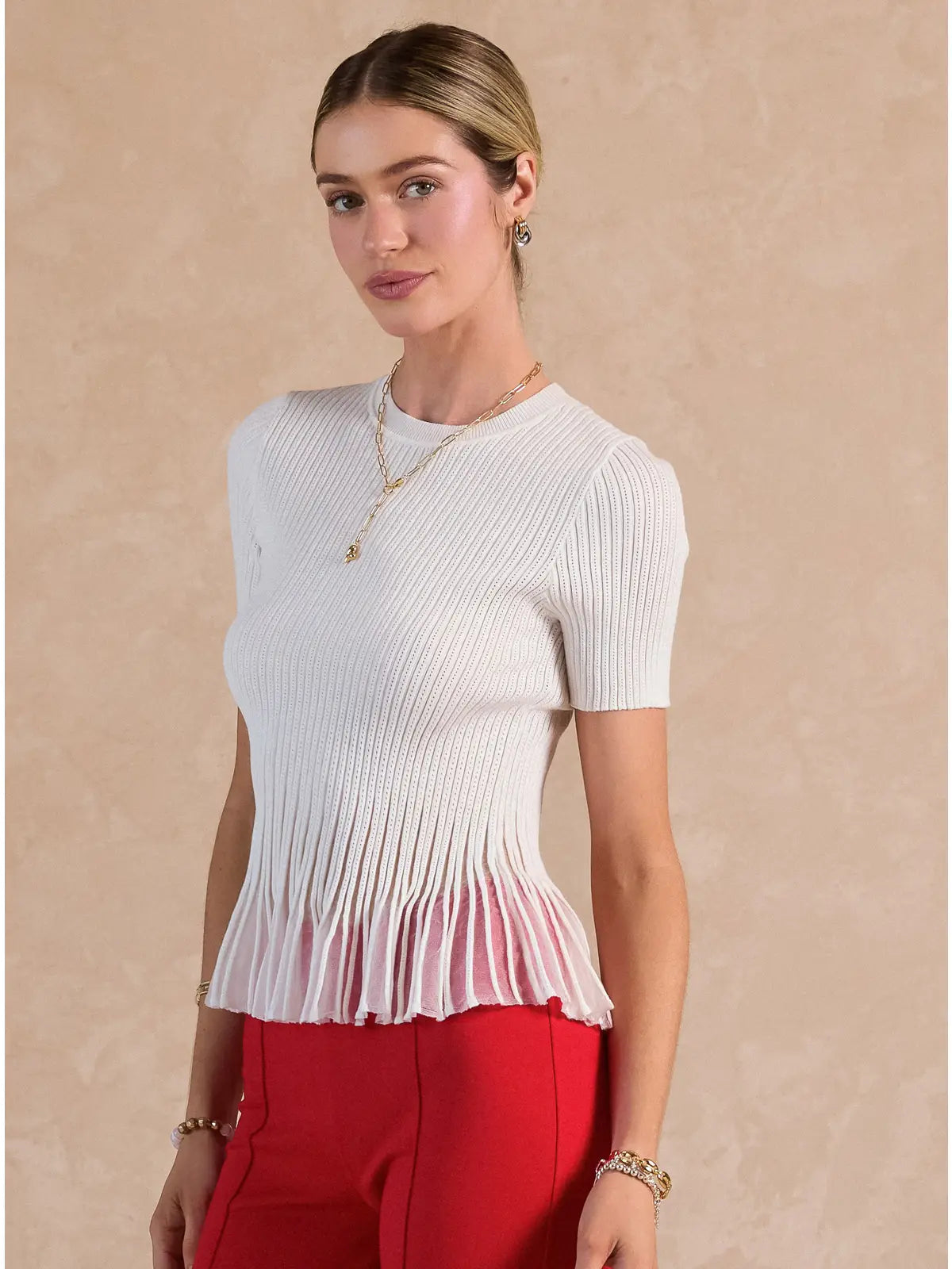 On Campus Top - ivory