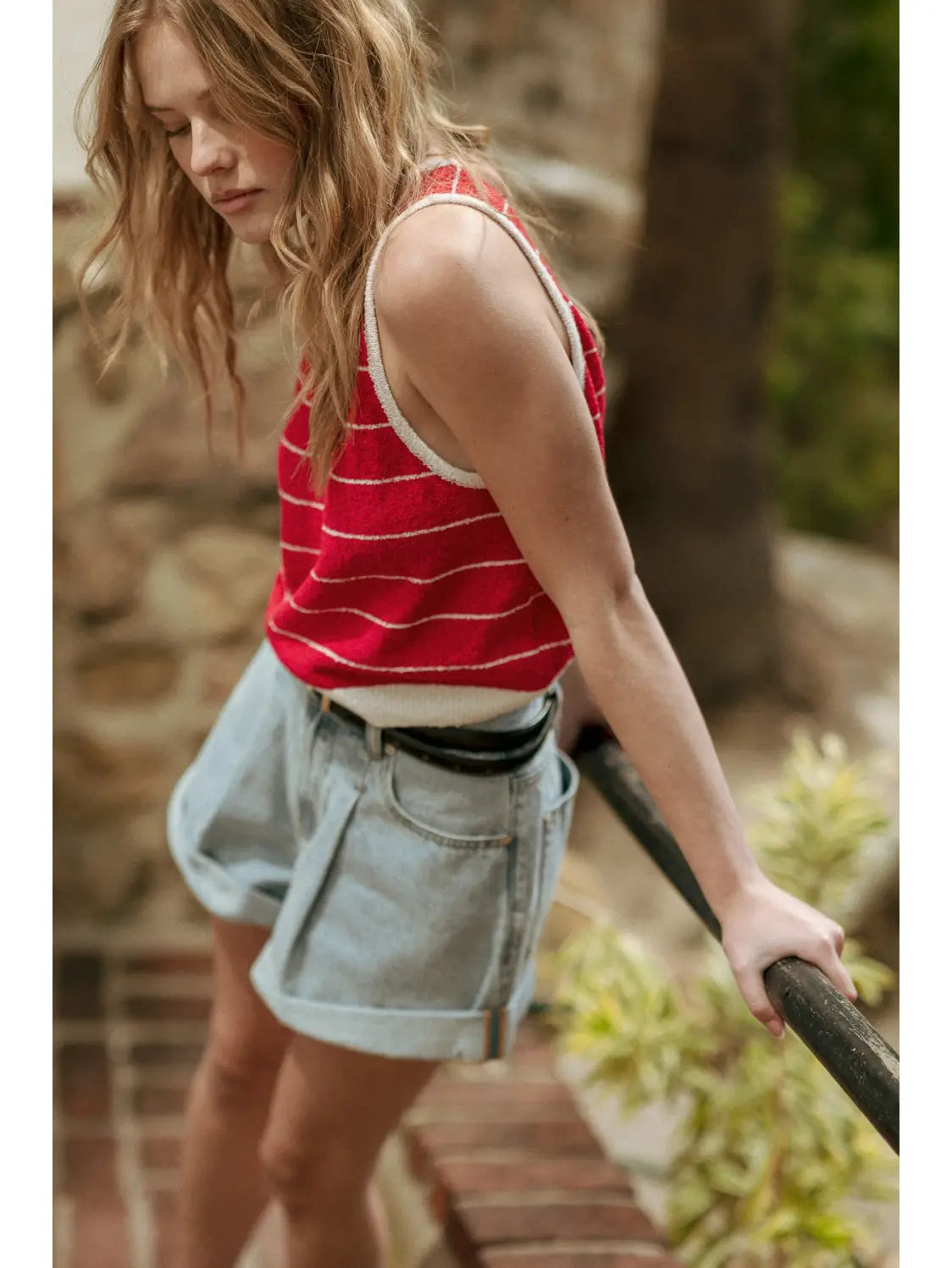 Stripe Tank - red