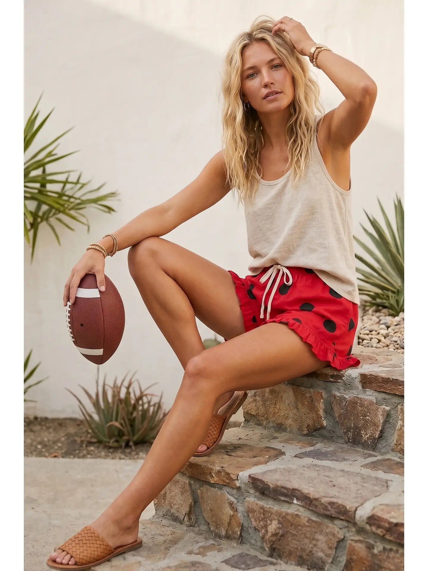 Had Me by Halftime Shorts - red/black