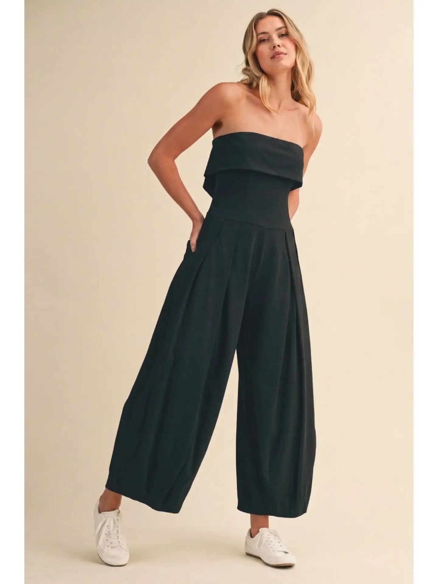 Casual Flair Jumpsuit - black