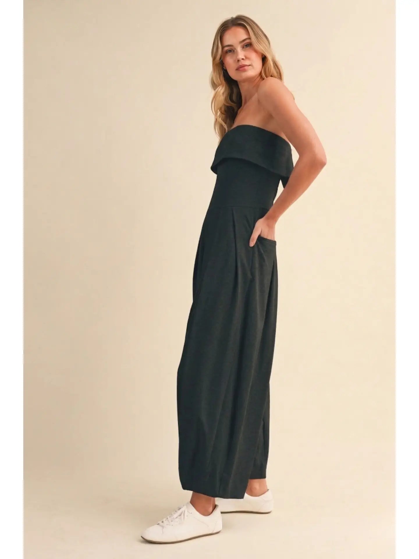 Casual Flair Jumpsuit - black