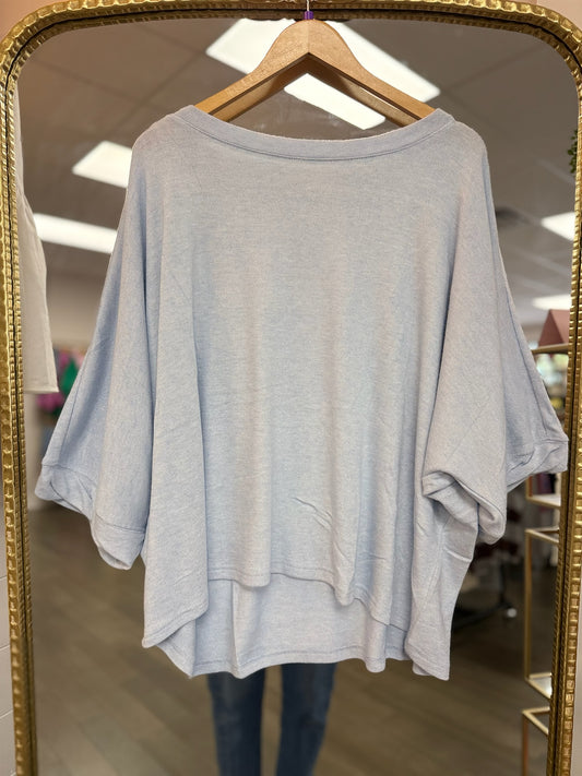 Hailey top- powder blue