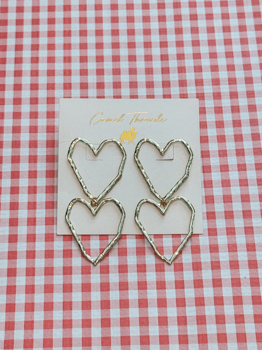 Drop Heart Stud