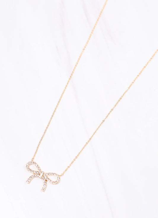 Bertha CZ Bow Necklace