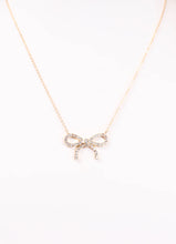 Load image into Gallery viewer, Bertha CZ Bow Necklace
