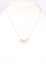 Load image into Gallery viewer, Bertha CZ Bow Necklace
