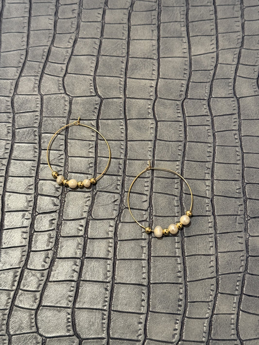 Sweet Escape Pearl Hoops