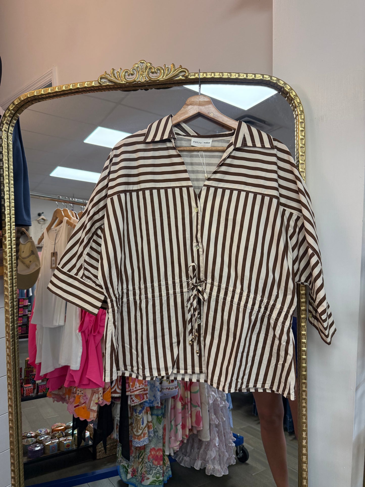 Striped Lover Top - brown