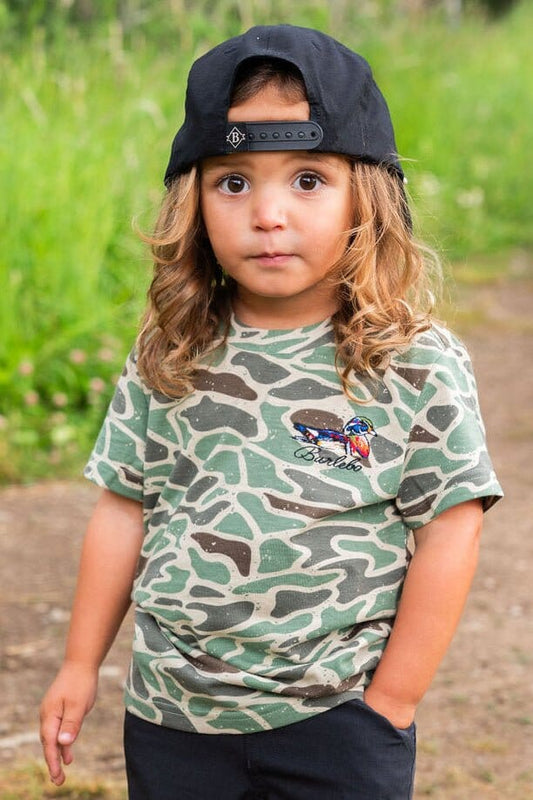 (Y) Retro Camo Duck Tee - Duck on Water